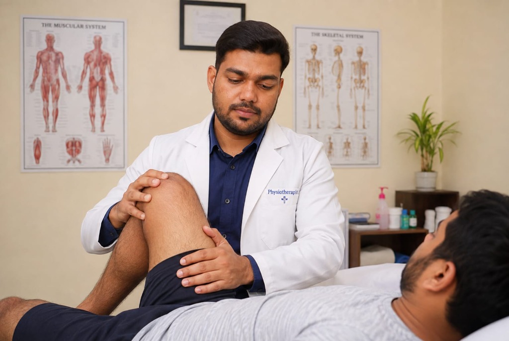 Nitya physiotherapy clinic & Home visits treating patient